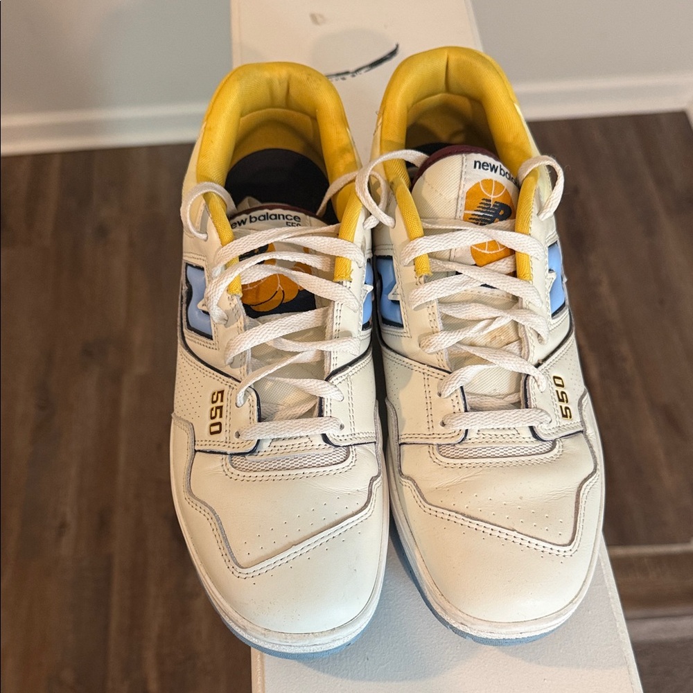 New Balance Men’s Sneakers - Cream, Yellow, and Blue